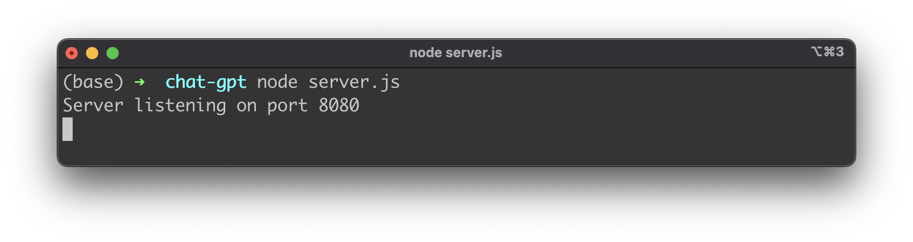 Server running