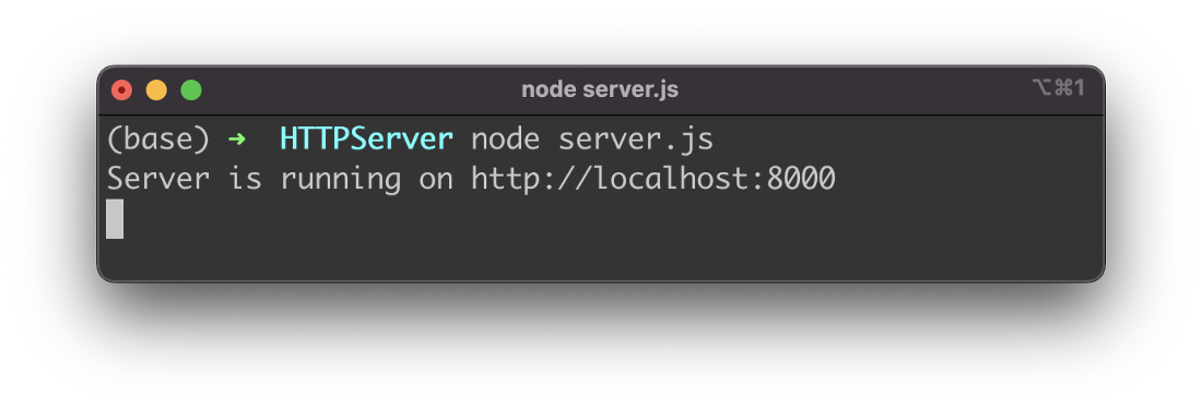 HTTP Server is started on localhost:8000