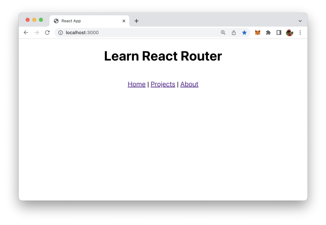 Default route of React app
