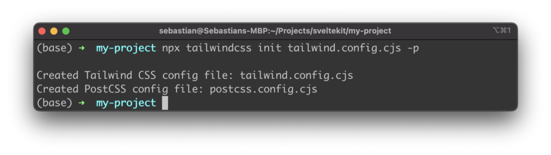 Create Tailwind’s configuration files
