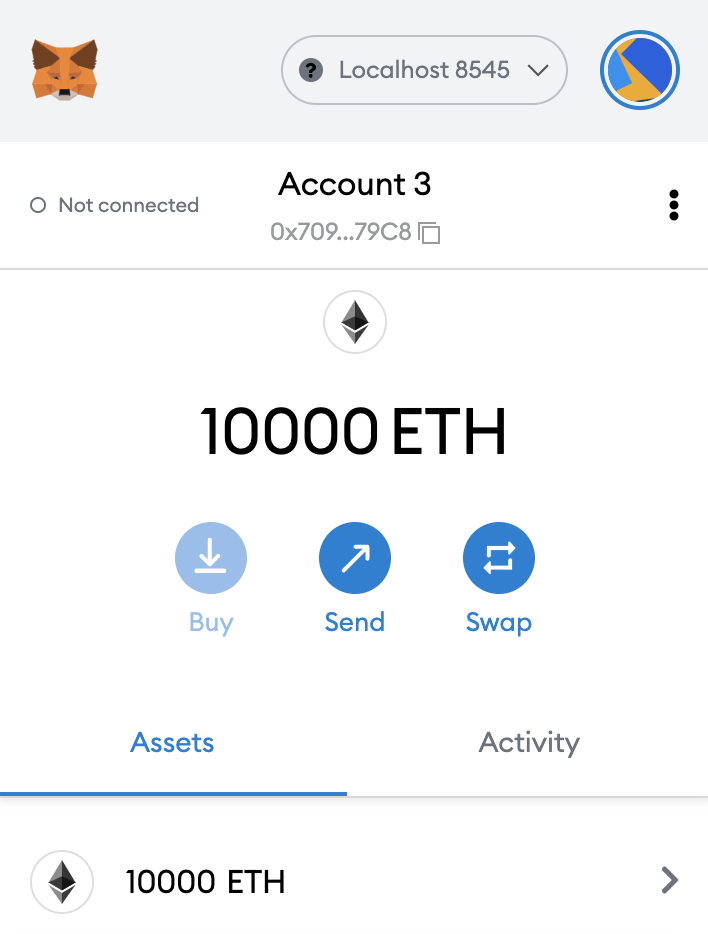 Test account is connected