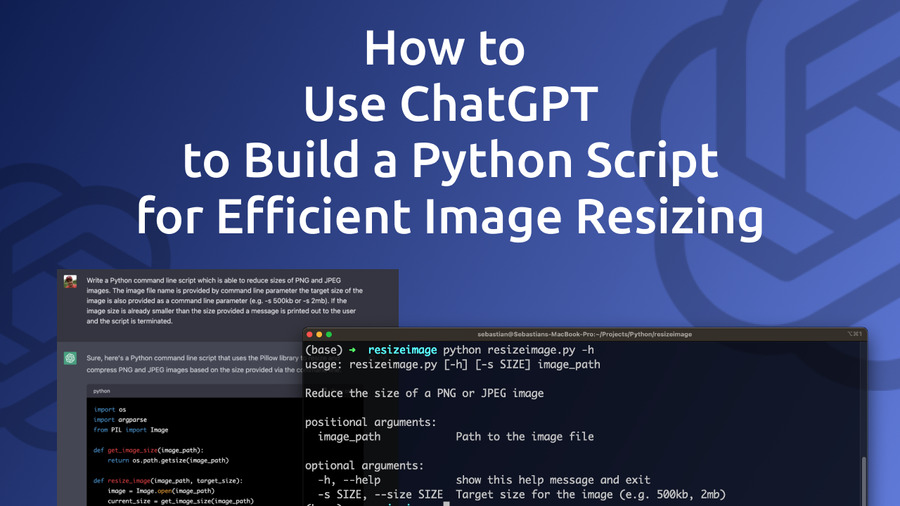 Resizing images is a common task that many of us face in our day-to-day work. While there are many tools and libraries available for image resizing, creating a customized solution can often be a more efficient and streamlined approach. But what if you could leverage the power of artificial intelligence to generate the code for you? That's where ChatGPT comes in.