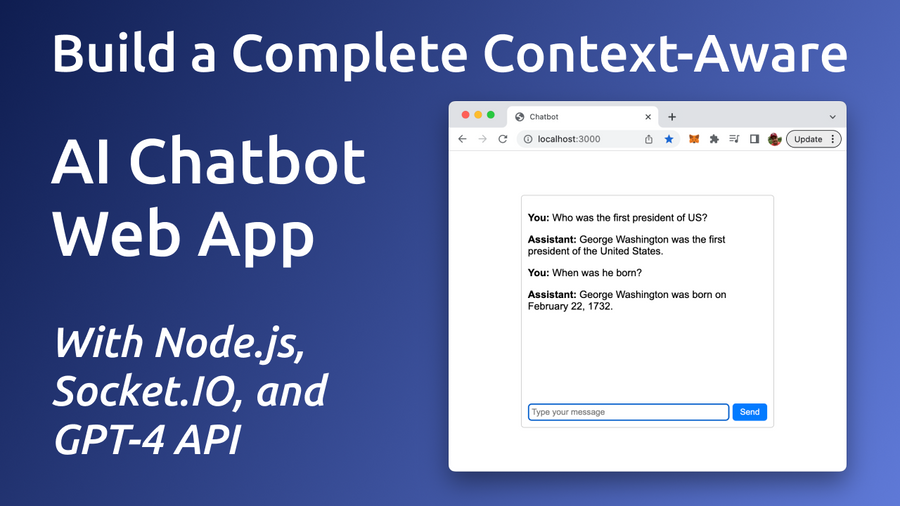 Chatbots powered by advanced AI technology like GPT-4 can help you significantly improve user engagement, provide instant assistance, and elevate the overall user experience. In this tutorial, we will guide you through building an AI Chatbot Web App that harnesses the power of Node.js, Socket.IO, and the GPT-4 API. By following this step-by-step guide, you'll learn how to create a seamless, real-time chatbot experience that can transform your website and impress your visitors.