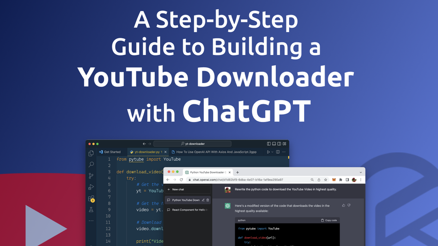 Let's use ChatGPT's code generation capabilities to generate a full functional YouTube downloader app in Python without having to write a single line of code by our own! Don't believe this is possible? Just follow the steps in this tutorial …