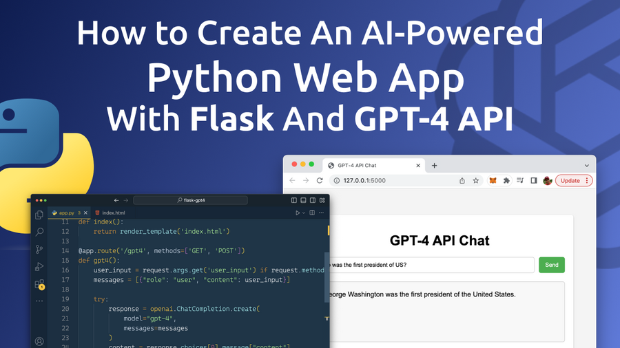 Welcome to the future of web development, where artificial intelligence (AI) is revolutionizing the way we create and interact with online applications. In this blog post, we will walk you through the process of creating a cutting-edge, AI-powered Python web app using the Flask web framework and OpenAI's state-of-the-art GPT-4 API.