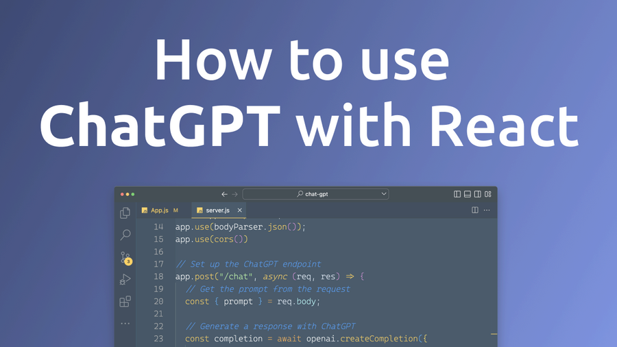 ChatGPT is a variant of the GPT (Generative Pre-training Transformer) language model that is specifically designed for generating human-like text in chatbot applications. To use ChatGPT with React, you will need to set up a server that can handle requests from the React application and use the OpenAI API to generate responses with ChatGPT.