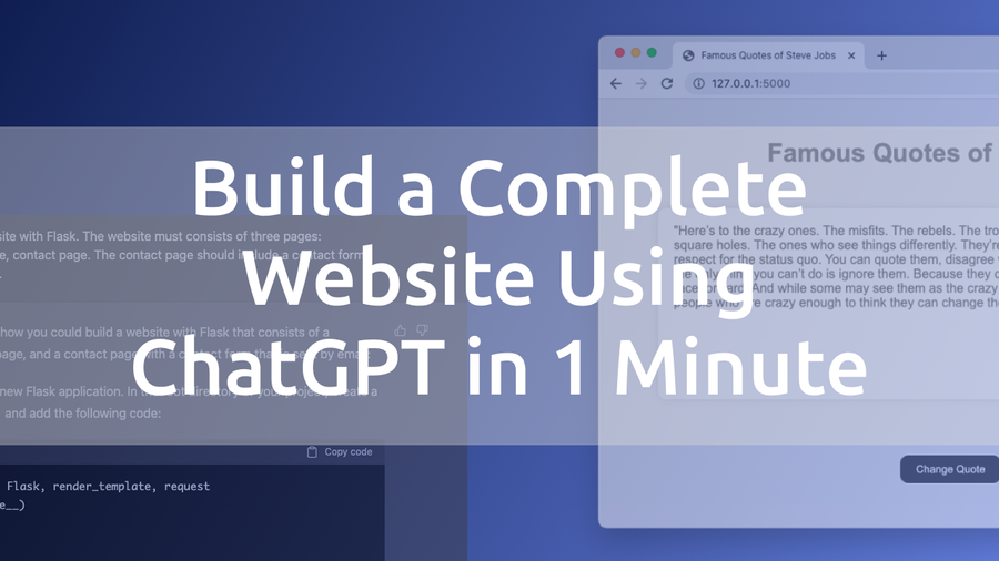 Build a Complete Website Using ChatGPT in 1 Minute