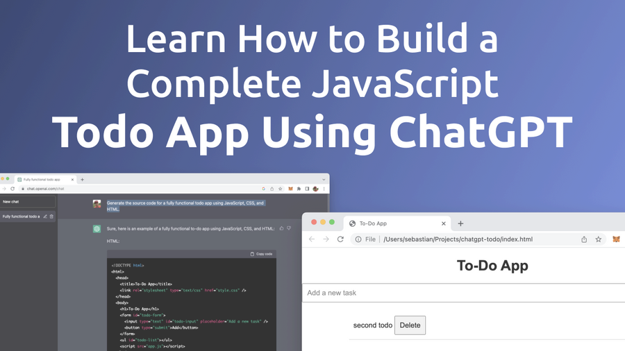 Learn How to Build a Complete JavaScript Todo App Using ChatGPT