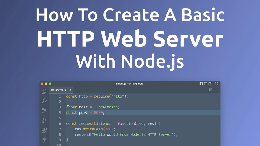Brokke sig Jeg vil være stærk Pløje How To Create A Basic HTTP Web Server With Node.js — CodingTheSmartWay