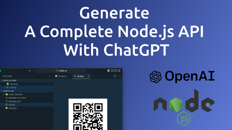 A powerful AI tool that can help with coding tasks is ChatGPT, a language model developed by OpenAI. In this article, we will show you how to harness the power of ChatGPT to generate a complete Node.js API, from start to finish - without the need to write a single line of code by yourself. Let's get started …