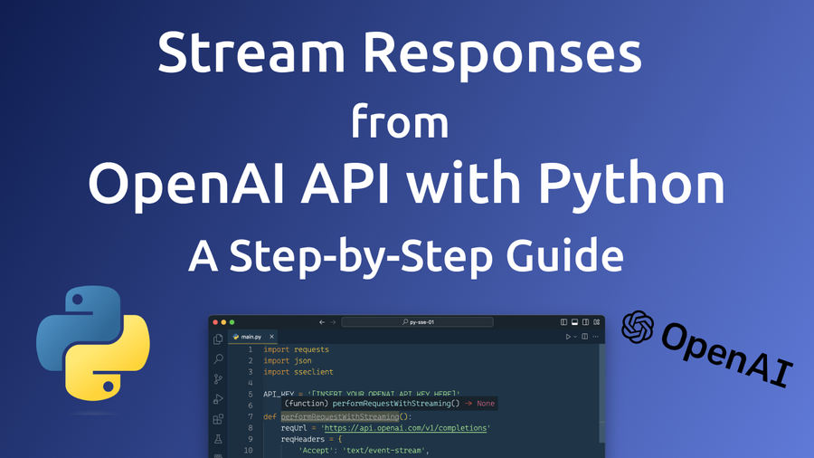 Provide real-time response streaming from OpenAI API using SSE (Server Sent Events) on the command line.
